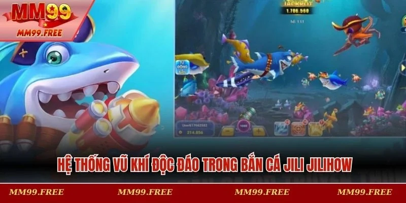 Hệ thống vũ khí ấn tượng tại sảnh săn sinh vật Jili